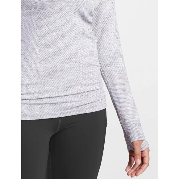 ATHLETA Flurry Blizzard Shine Turtleneck Size Small EUC $89 MSRP Grey Heather - Picture 4 of 8